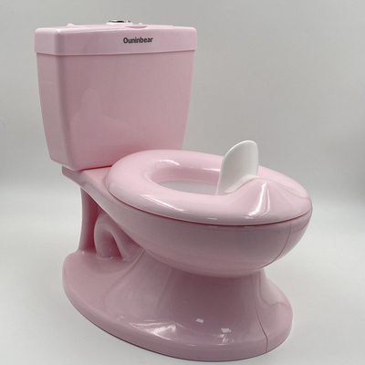Eco-vriendelijk plastic babypotje toilet met aangepast logo simulatie ontwerp EN-71 Gecertificeerd lichtgewicht