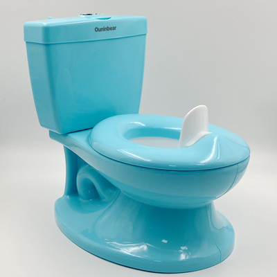 Eco-vriendelijk plastic babypotje toilet met aangepast logo simulatie ontwerp EN-71 Gecertificeerd lichtgewicht