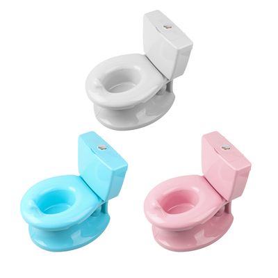 Gepersonaliseerd logo Eco Friendly Printed Baby Potty Toilet in Blauw Roze Wit Kleur