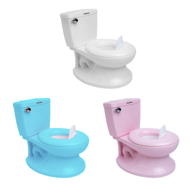 Gepersonaliseerd logo Eco Friendly Printed Baby Potty Toilet in Blauw Roze Wit Kleur