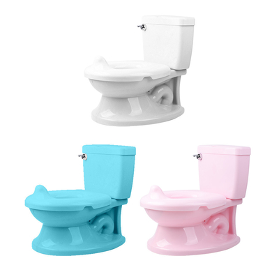 Gepersonaliseerd logo Eco Friendly Printed Baby Potty Toilet in Blauw Roze Wit Kleur