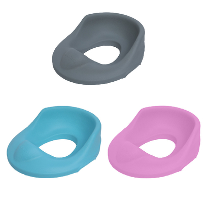 Eco-vriendelijke blauw/roze/wit gedrukte toilettrainingsstoel voor peuters