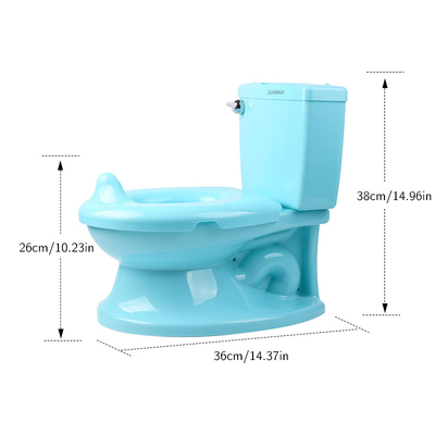 Handvatknop Baby Potty Toilet in wit blauw roze kleur met solide patroon - EN-71 gecertificeerd - 1,38 kg Netto