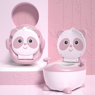 Blue Panda Cartoon Baby Training Potty met Custom Logo EN71 gecertificeerd