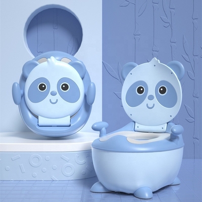 Blue Panda Cartoon Baby Training Potty met Custom Logo EN71 gecertificeerd