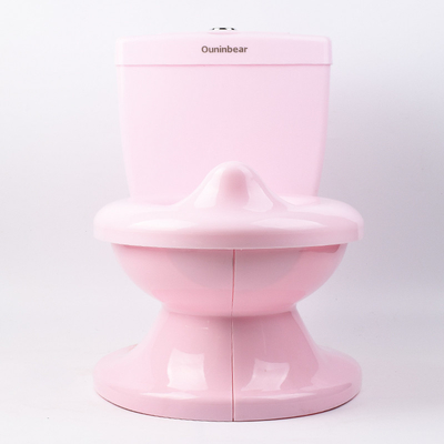 Solid Pattern Wit Blauw Roze Babytraining Potty EN71 Testcertificering met spoelgeluid