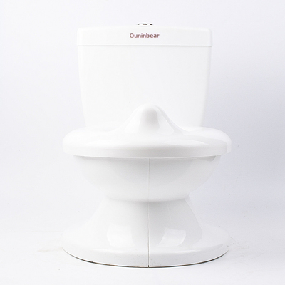Solid Pattern Wit Blauw Roze Babytraining Potty EN71 Testcertificering met spoelgeluid