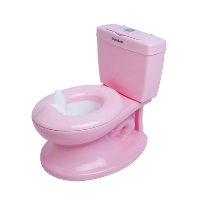 EN71-gecertificeerde plastic kindertoilet in wit roze blauw ergonomisch ontwerp
