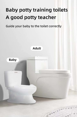 Witte kindertoilettrainingsstoel Baby-potty stoel met aangepast logo Pass EN-71 Test