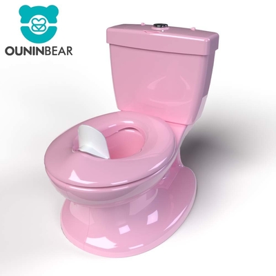 Eco-vriendelijk Blauw Roze Wit Print Kids Potty Toilet Trainer met aangepaste verpakking en logo
