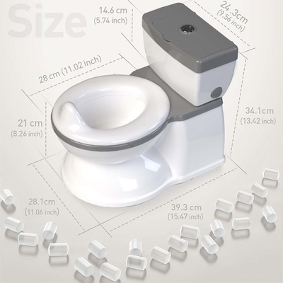 Baby-potty toilet met schattig tekenfilmontwerp Makkelijk schoon te maken kinderen-potty met spoelmuziek