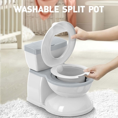 Baby-potty toilet met schattig tekenfilmontwerp Makkelijk schoon te maken kinderen-potty met spoelmuziek