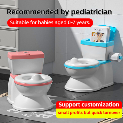 Afgedrukt Grijs Roze Blauw Eco Friendly Baby Potty Trainer met EN-71-certificering