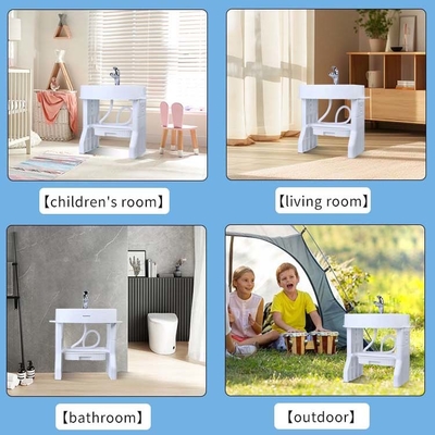 Grote vierkante kinderwasstand Warm verkoop Veiligheidsnormen Wit / Roze Kleur Op maat
