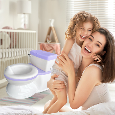Nieuwe Muziek Baby Potty Training Toilet Met Flush Sound Plastic Kinderen Kleuter Grootte